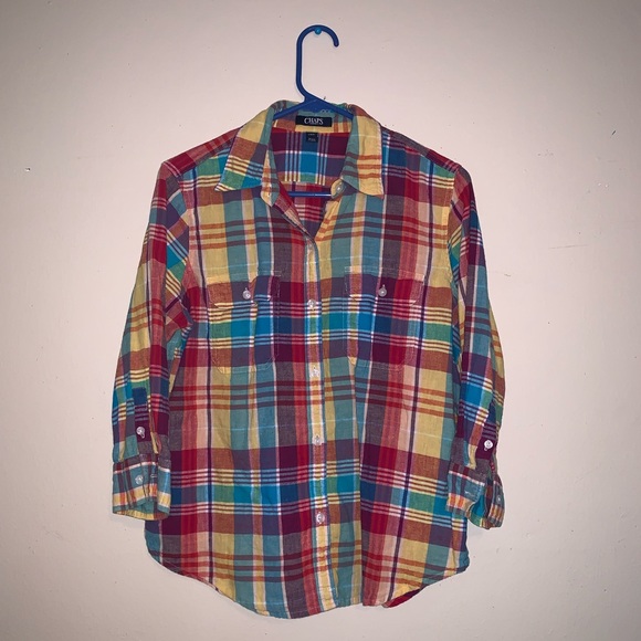 Chaps Multicolored buttoned blouse - Picture 1 of 5